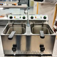 Friggitrice doppia da banco