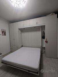 Letto matr con armadio a ponte a scomparsa