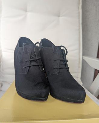 Scarpe francesine con tacco nere 39