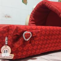 cuccia rossa a culla misura 45cm x 30cm