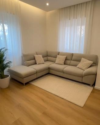Divano letto angolare sx con pouf contenitore