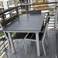Tavolo rettangolare da esterno + 6 sedie