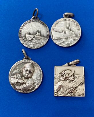 Ww2 lotto medaglie sommergibili savoia argento