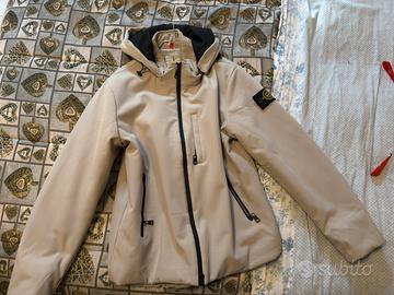 Stone Island Soft Shell Beige con Cappuccio