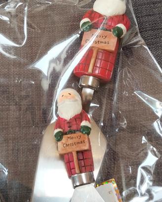 Set Natale Paletta Dolci /Apribottiglie  Acciaio 