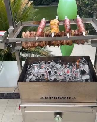 BBQ FULl inox SANTAMARIA con Cajachina