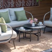 Set Salotto divano da giardino in alluminio