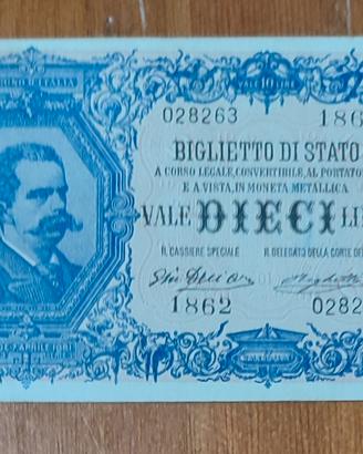 Banconota 10 Lire Vittorio Emanuele III