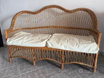 Divanetto in midollino naturale