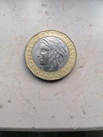 Moneta da lire 1000 errore da conio