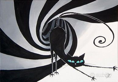 Acrilico su tela "Cal - Scaredy Cat n° 2