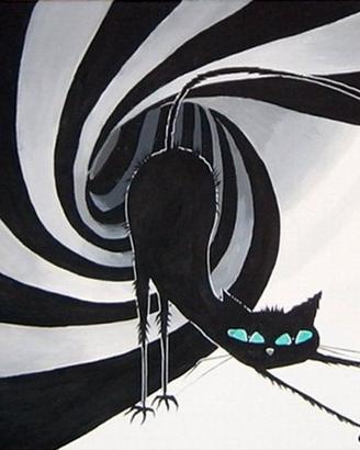Acrilico su tela "Cal - Scaredy Cat n° 2