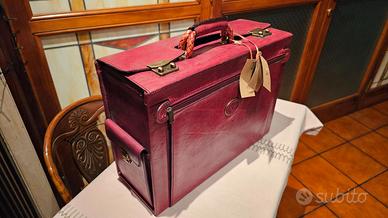 Valigia Roncato Texas in vera pelle nuova con kit