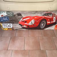 Quadro grande macchina ferrari epoca cadillac tela