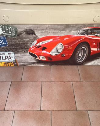 Quadro grande macchina ferrari epoca cadillac tela