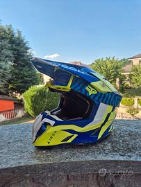 Casco Airoh  blu e giallo da cross