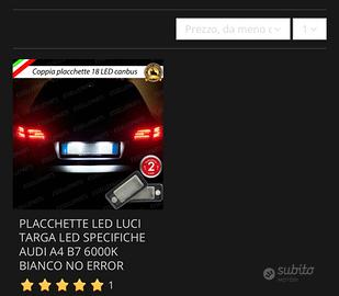 Placchette  led luci targa