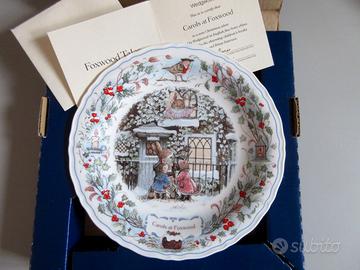 Raro Piatto Foxwood Tales Inverno Carols. Wedgwood