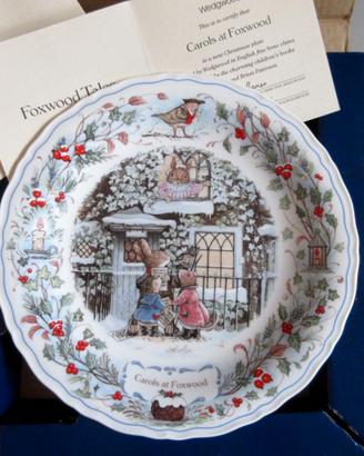 Raro Piatto Foxwood Tales Inverno Carols. Wedgwood