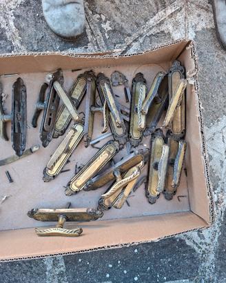 15 maniglie ottone per finestre vintage 