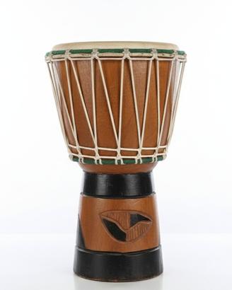 Djambè/bongo africano dipinto e fatto a mano. 