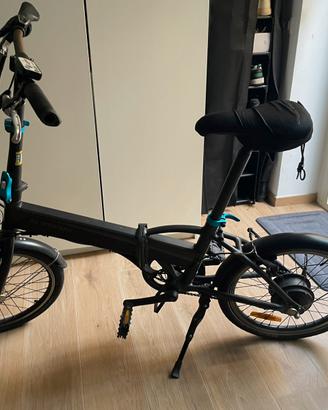 Bicicletta pieghevole Btwin TILT 500 ELECT Nero