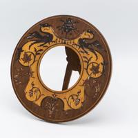 Cornice tonda antica intarsiata