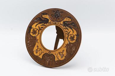 Cornice tonda antica intarsiata