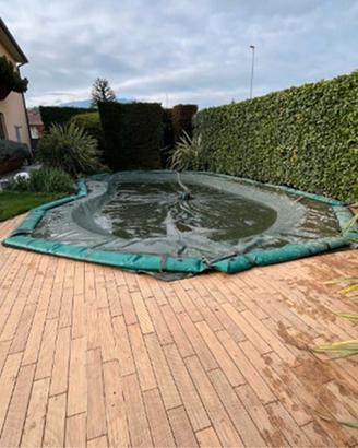 Telo copertura invernale per piscina con pompa