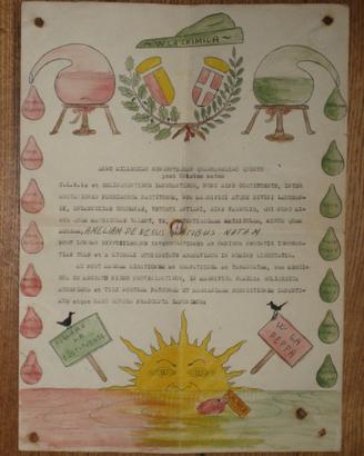 Goliardia papiro matricolare Bergamo 1945 Chimica