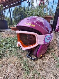 Casco e maschera sci bambini