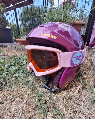 Casco e maschera sci bambini