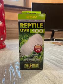 Lampada UVB 25W 5.0 compatta per terrari