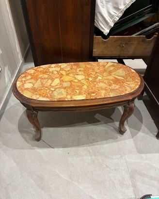Tavolino legno e marmo