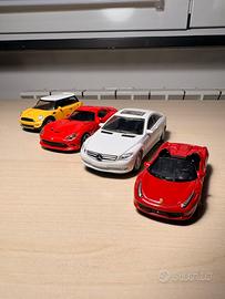 Lotto 4 Modellini Auto Ferrari Mercedes Viper Mini