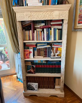 Libreria indiana  legno sbiancato