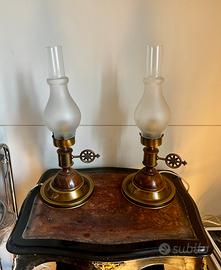 Due lampade abat  jour coloniali