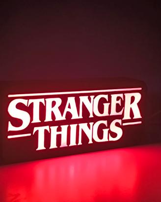 Lampada LED Logo Stranger Things Insegna Lightbox