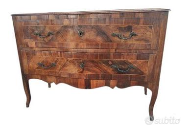 Cassettone Comoncino Luigi XV Emiliano noce