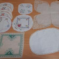 Lotto 10 centrini vintage artigianali