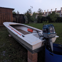 Barca cofano motore fuoribordo Evinrude 521