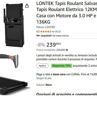 TAPIS ROULANT NUOVO E IMBALLATO