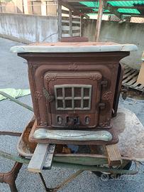 stufa a legna vintage