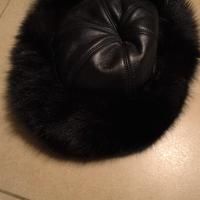 cappello pelle e volpe 