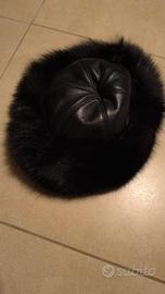cappello pelle e volpe 
