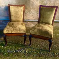 Poltroncine Decò in velluto verde