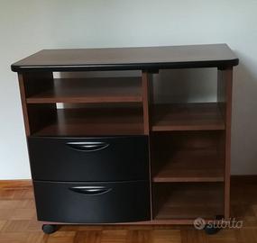 Mobiletto porta  TV + Decoder con rotelle