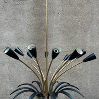 Lampadario vintage anni ‘50 foglie ottone