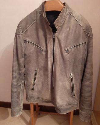 Giubbino biker in pelle VERA