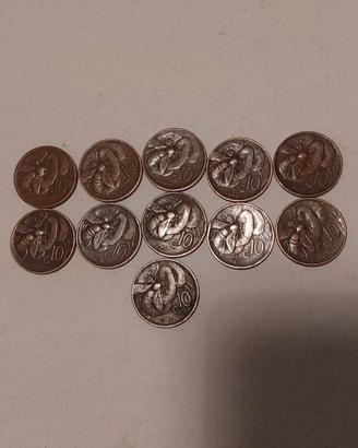 monete 10 cent Vittorio Emanuele lll ape